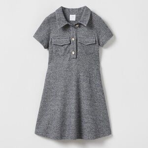 NWT Zara girls marl collared polo button short sleeve dress size 13 14 years
